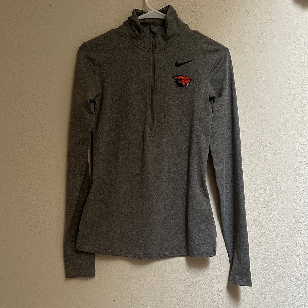 Nike Women's Dark Gray Long Sleeve Top OSU